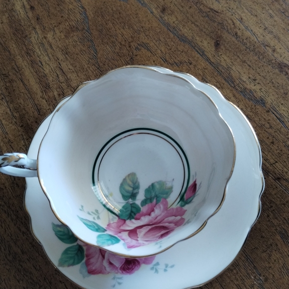 Vintage Paragon Double Warrant Pink Cabbage Rose Teacup And Saucer - Picture 13 of 15